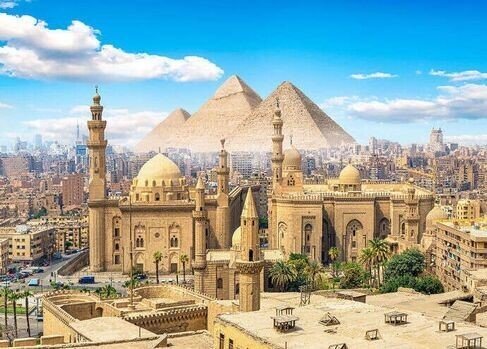 Historic Islamic Cairo landmarks, mosques and architecture in Egypt