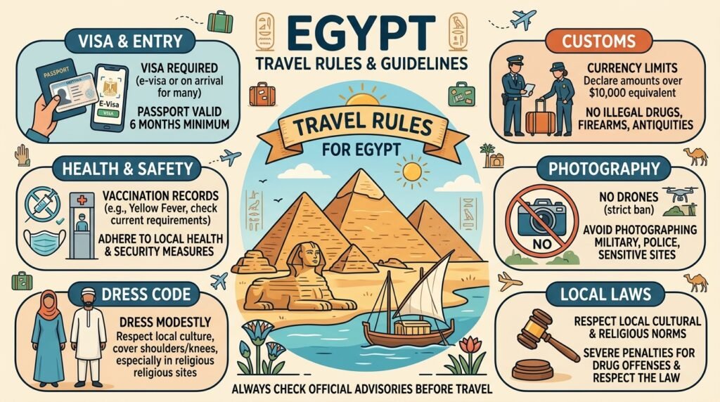Egypt travel rules, entry requirements, passport and visa guide